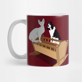 Sfinks Cat, Dog and Cradle Mug